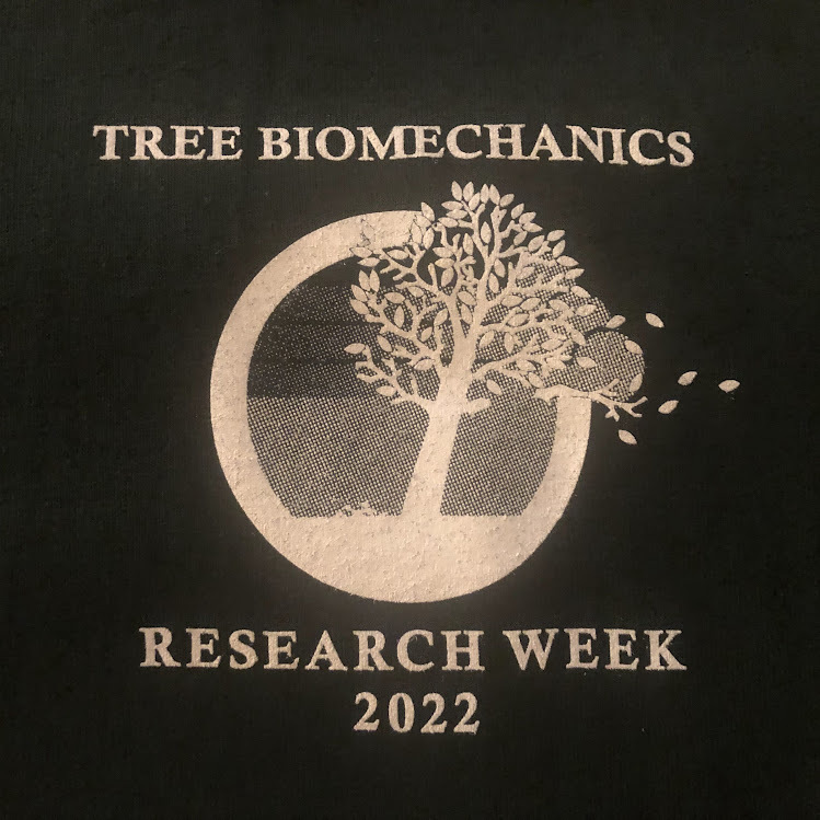 Tree Biomechanics Research Week 2022 shirt with logo