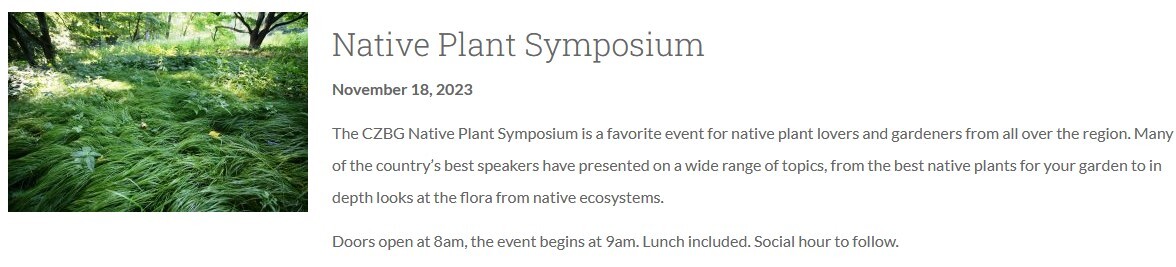 Native Plant Symposium information