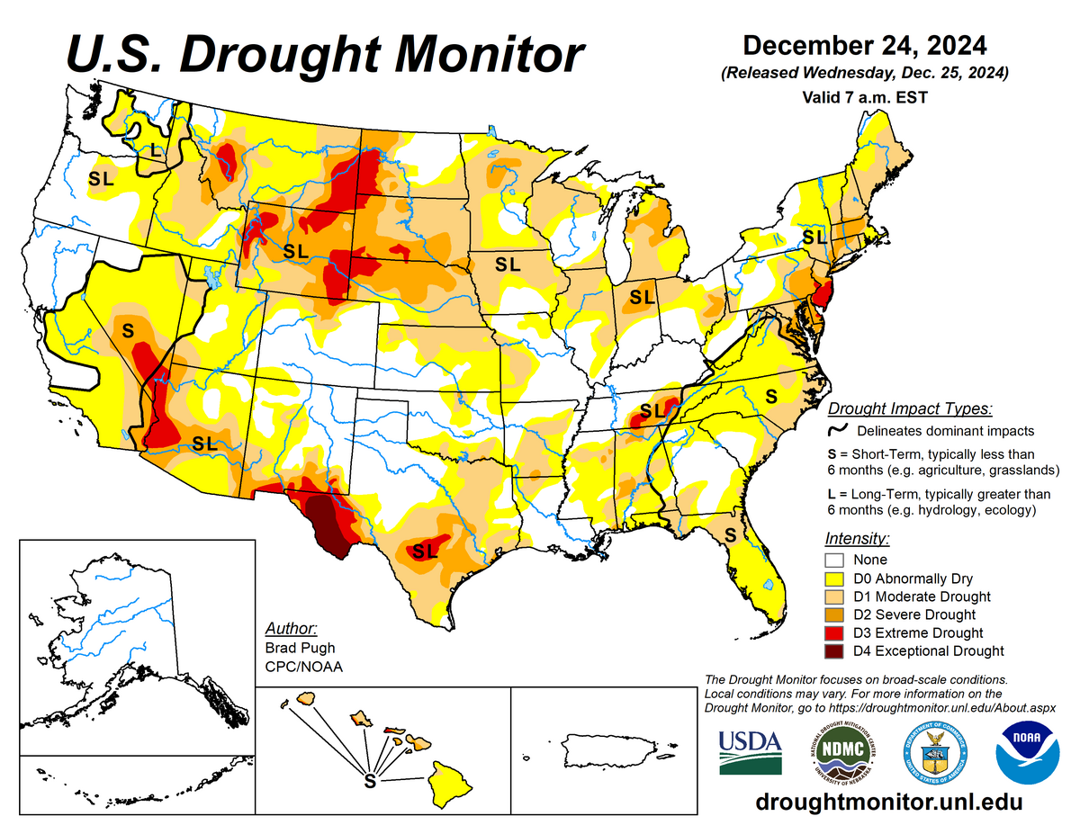 dec 24 2024 us drought monitor map