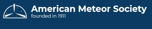 American Meteor SocietyÂ founded in 1911 banner with logo